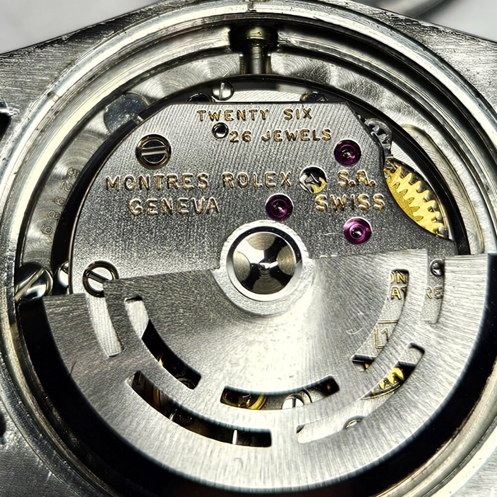 (sale) Rolex Ladies 24mm OP 6619 Steel On Black Leather Strap - Picture 10 of 13